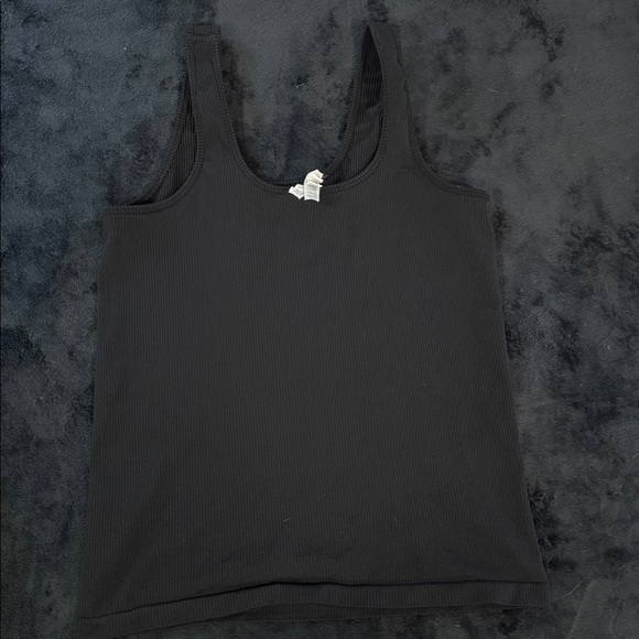 Athleta Black Ribbed Tank Top - Picture 2 of 3